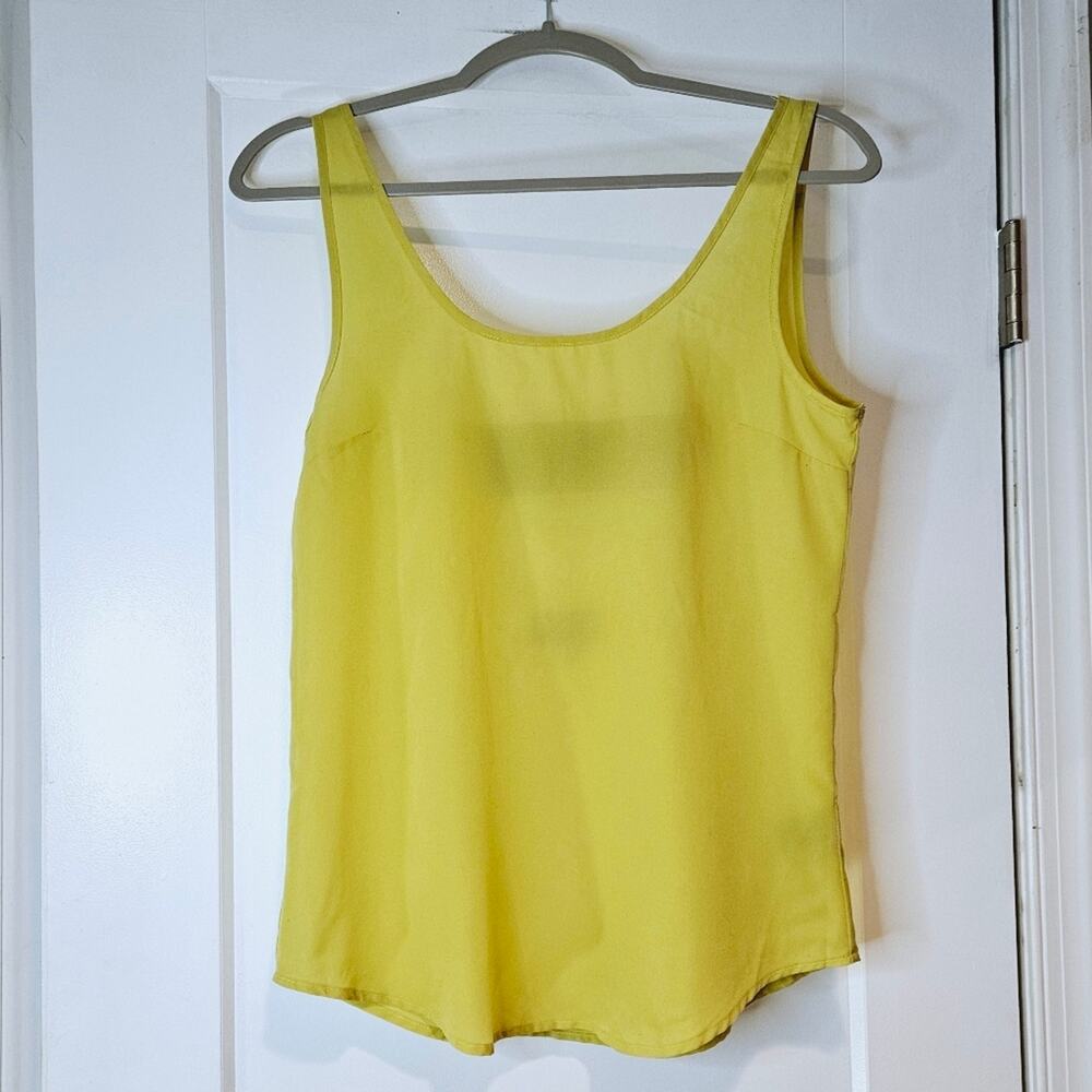 PJK Patterson J Kincaid Yellow Tank Leather Back Strap Size XS